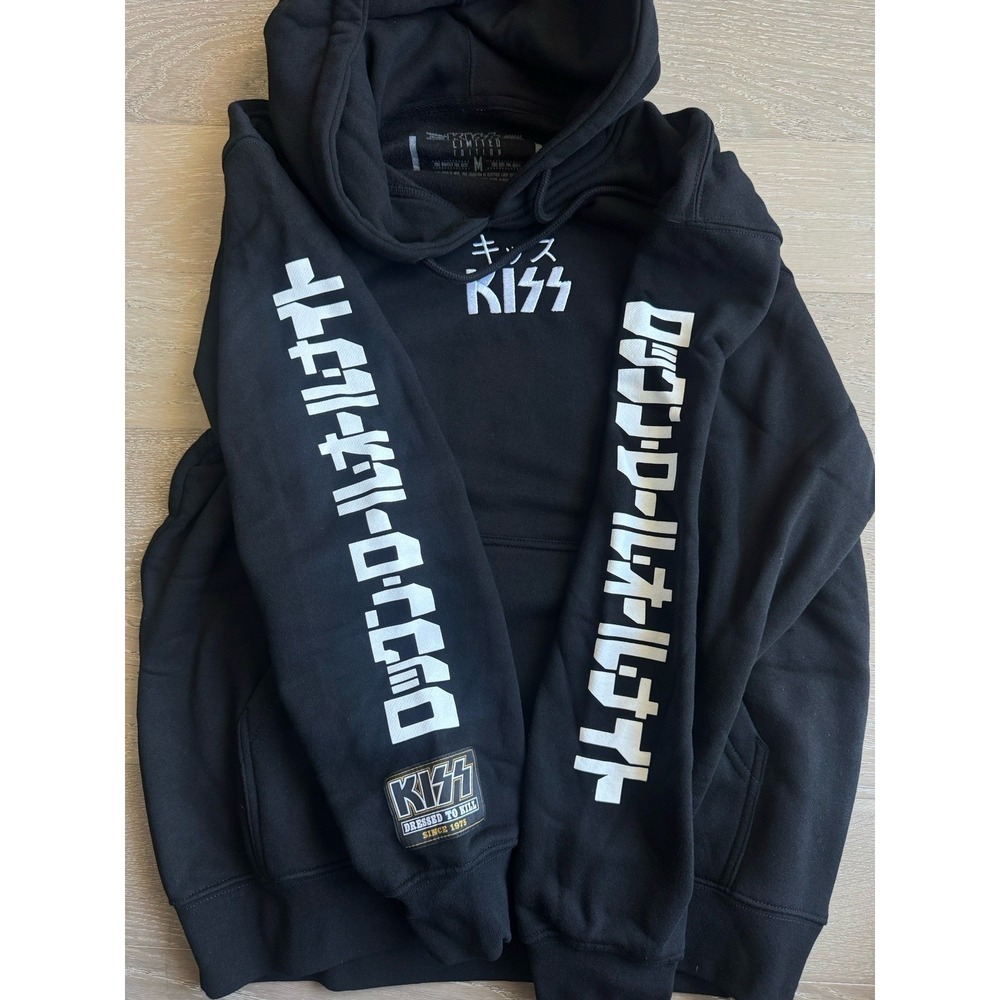 MEDIUM KISS Rock and Roll All Nite Single Sweatshirt Hoodie RARE LE ✅❤️ NEW - Picture 5 of 11